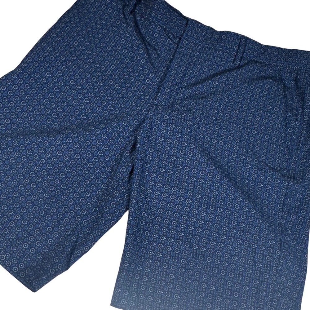 J.Lindeberg Golf Shorts Mens 36 Navy Blue Geometric Circle Print Regular Fit